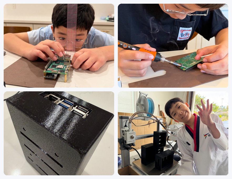 Measuring, soldering, the 3D-printed case, and the 3D printer