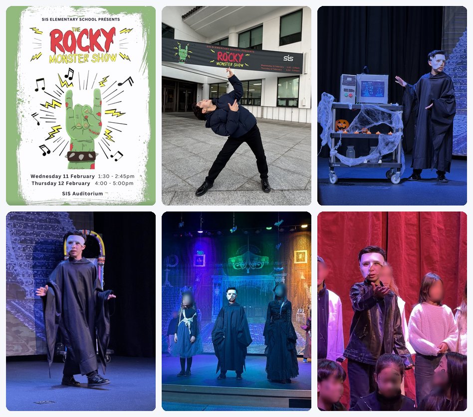 Poster, banner, and scenes from The Rocky Monster Show