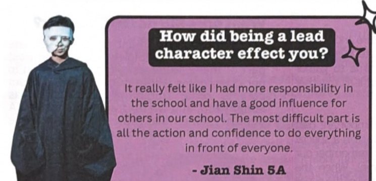 School newspaper interview with Jian